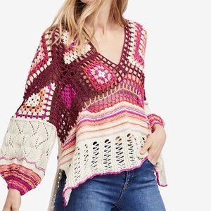 Free People Call Me Crochet Sweater